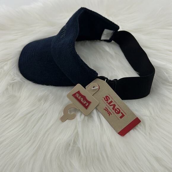 Levi's Men's Adjustable Terry Visor - Navy - One Size - New with tags - Picture 3 of 6